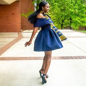 Navy Blue Skater Dress